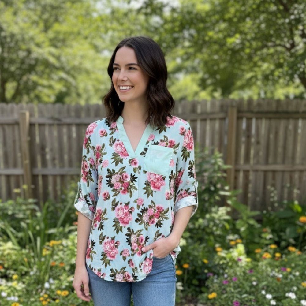 Wishful Park Floral Top, Size S